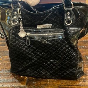 Killstar fishscale pattern black handbag